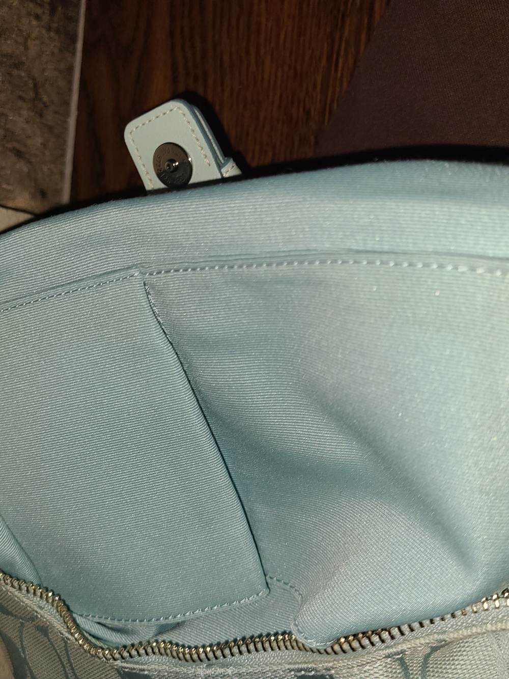 Coach Vintage Hampton Aqua Blue Signature Bag- J6823 - Picture 5 of 14
